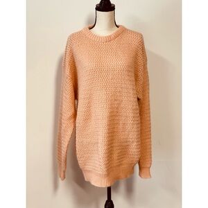 Eleven Sixty Six Acrylic Crewneck Sweater Pink Size L